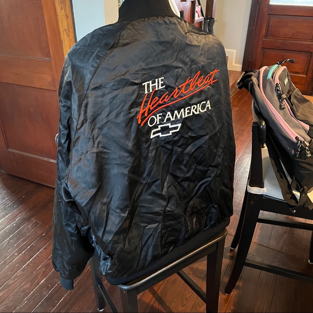Vintage chevy the heartbeat of America bomber jacket